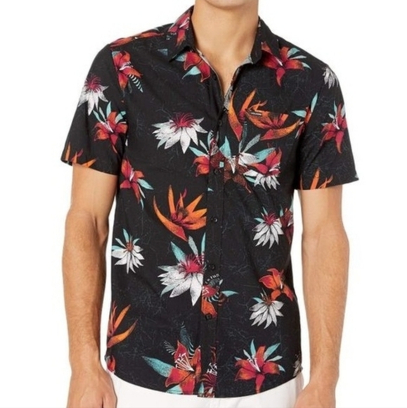 Volcom Other - VOLCOM SHIRT FLORAL MODERN FIT VERANO STONE BLACK, SIZE SMALL